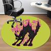 1pc Cat Artwork Office Round Area Rug,  Mat Suitable For Office, Under Office Chairs Bedroom Living Room Home Decor, Room Deco