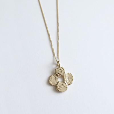 Silver 925 Coin Flower Necklace [silver/gold]