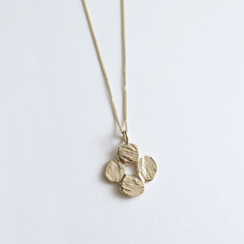 

DOL Silver 925 Coin flower necklace [silver/gold] gold