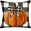 Home Decor Thankful Blessed Gnome & Fall Pumpkins Pillow Pattern Cushion Cover Suitable For Sofa Bedroom Car Pillow Cover