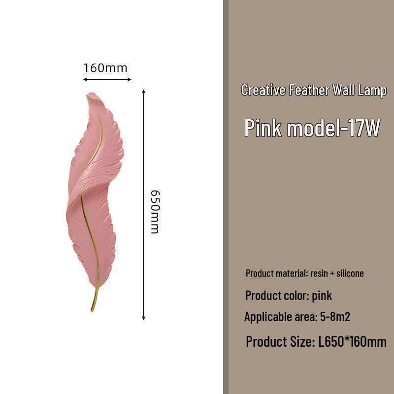 Nordic Feather Wall Lamp - Luxury & Creative Lighting for Living Room, Bedroom, Bedside, and Entrance