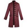 Halloween cos men's cos clothes medieval clothes men's jackets trench coat medium and long retro stand-up collar