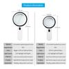 30X Handheld Magnifier High Definition with 12X Lights Lamp High Power for Map Reading Jewelry