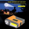 COB Flood Headlamp Sensor  Flashlight LED Waterproof Headlight for Outdoor Fishing Running Cycling Camping