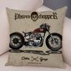 Colorful Motorcycle Cushion Cover Decor Vintage Style Bike Race  Pillowcase Soft Plush Pillow Case for Sofa Home Car 45x45cm