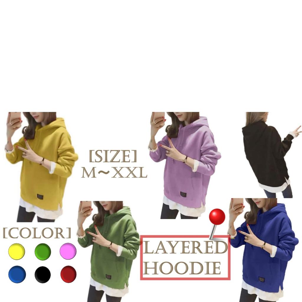 Nibunnoichi Style with Layering Cold Brushed Long [1/2style] Hoodie/Sweatshirt Hood, Boa, Style, Casual, Weather, Lining, Sleeves, Cute, Women's (JP,