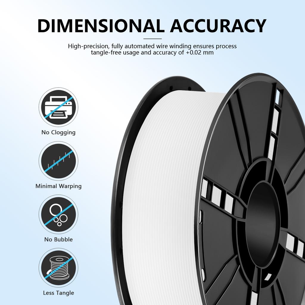 KELEIDI Factory PETG PLA ABS Filament 1.75mm 1kg(2.2lbs) Dimensional Accuracy Probability +/- 0.02 Mm 3D Printers