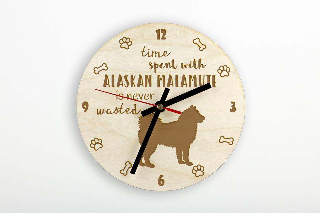 Alaskan Malamute – Clock with a dog, wooden clock | Art-Dog