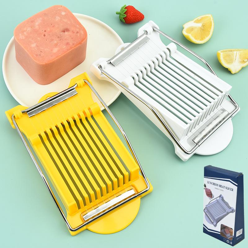 4Colors Luncheon Meat Egg Cutter Stainless Steel Multi Function Food Banana Cheese Strawberry Slicer Kitchen Gadget