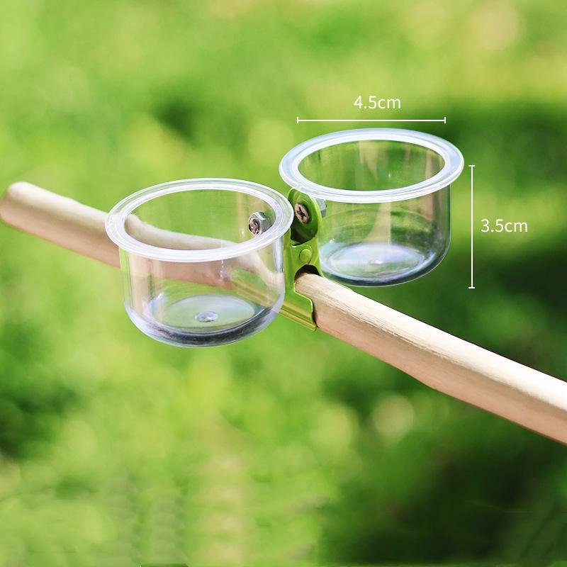 

Parrot Food Bowl Feeder Cup With Clip Small Pet Bird Feeding Basin Bracket Feeder Water Bowl Bird Cage Feeder Pet Accessories
