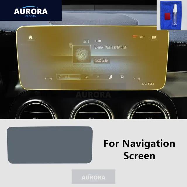

For MERCEDES GLC AMG 20-22 X253 C253 Car Interior Center Console Transparent TPU Protective Film Anti-scratch Repair Film Refit For Navigation