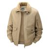 Mens Winter Warm Cotton Workwear Jacket Business Casual Outerwear Plus Size Thick Lined Collar Coat