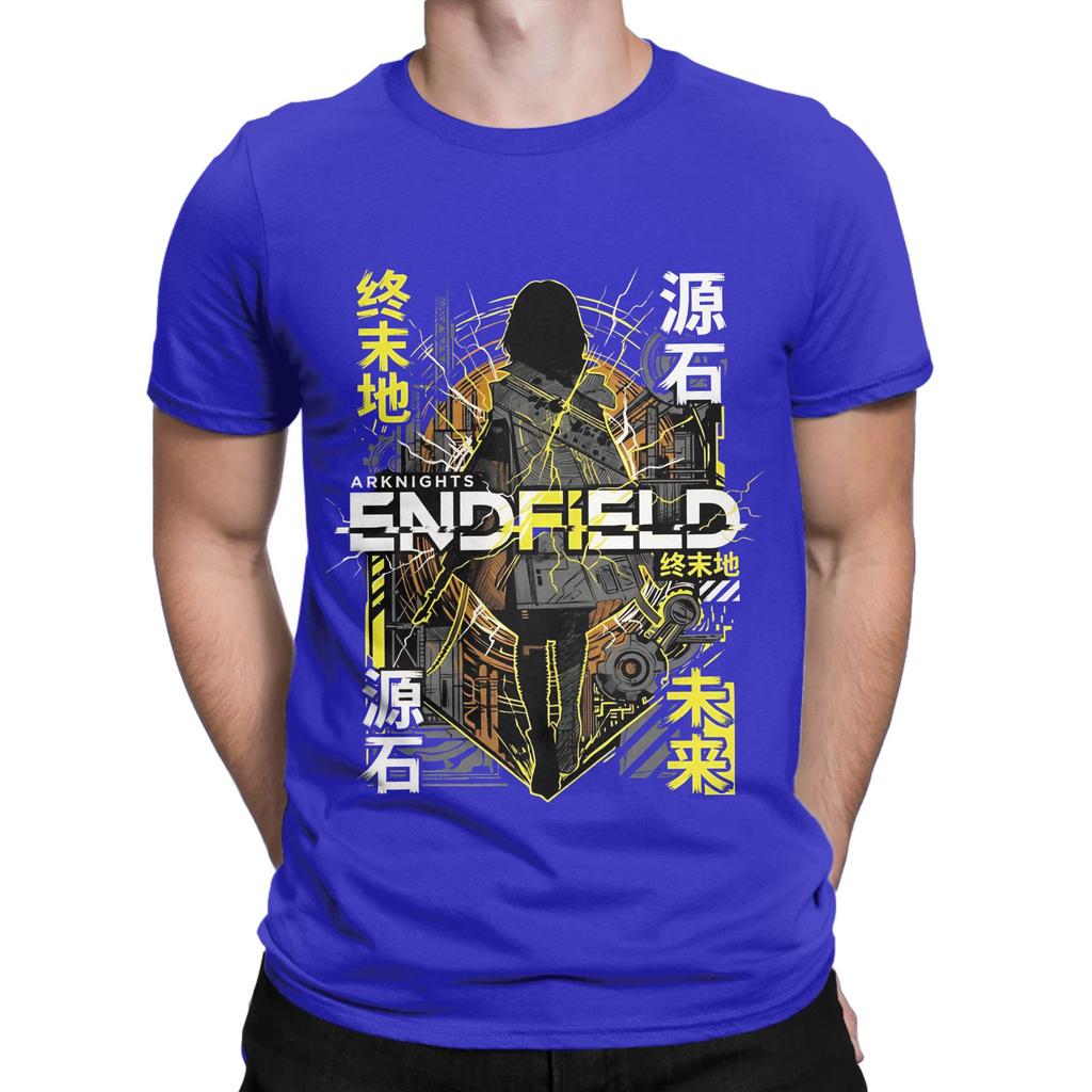 Unisexs Womens Arknights Endfield The Factory Must Grow T Shirt Cotton Print Tee Shirts Top Clothing