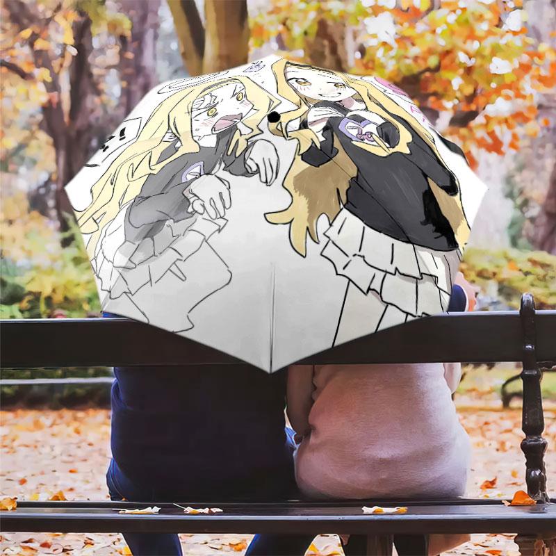 1 PC Automatic Folding Umbrella - Takopi'S Original Sin Pattern Portable Foldable Design With 8 Ribs Christmas Birthday Gifts
