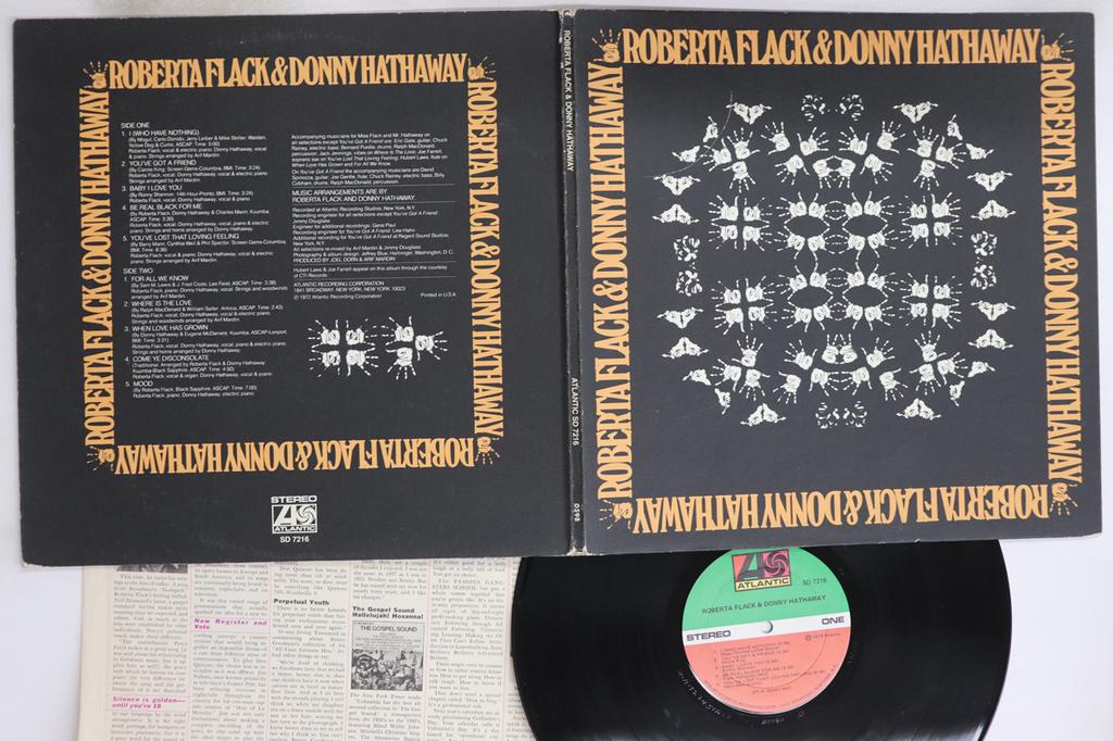 LP Record ROBERTA FLACK, DONNY HATHAWAY - Roberta Flack & Donny Hathaway SD7216 ATLANTIC 1972 US Soul/Funk Used