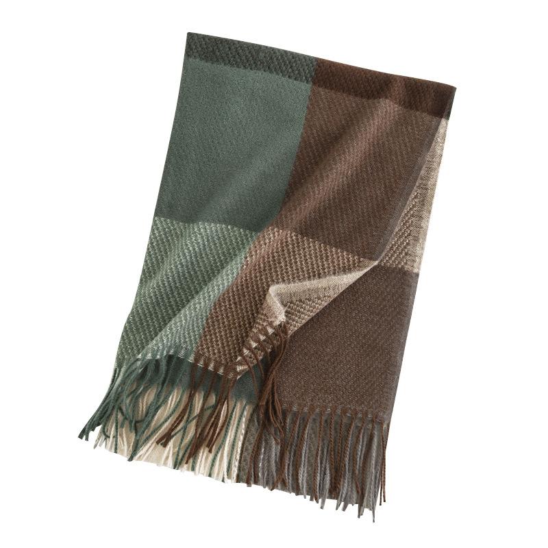 Imitation Cashmere Scarf European and American Street Style Scarf Women's Fashion Commuting Scarf Simple Style Versatile Shawl