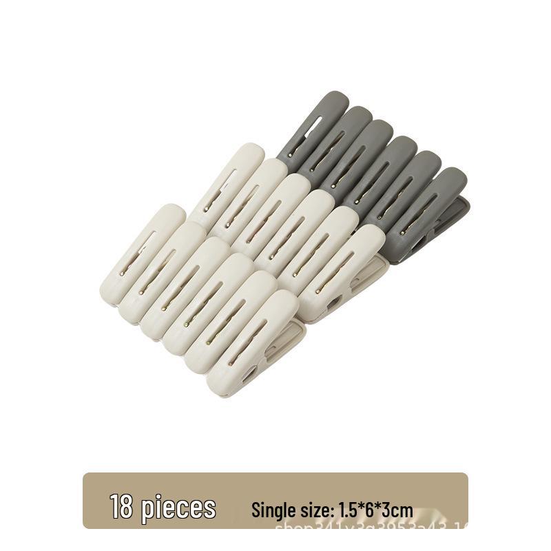 Durable Plastic Clothes Drying Rack and Windproof Quilt Clips Set, 4 Pieces