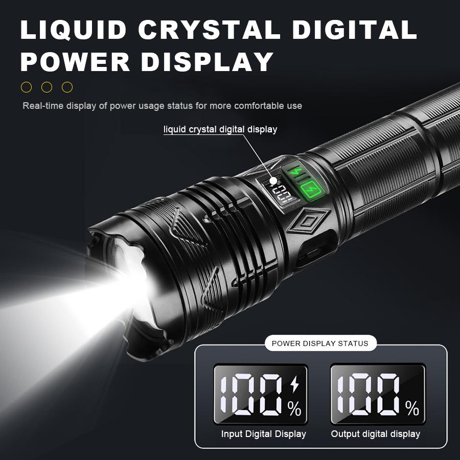 Heinast BL-S50 Super Powerful Led Flashlight with 11 Lighting Modes 18650 TYPE-C Charging High Power Torch Outdoor Working Lamp