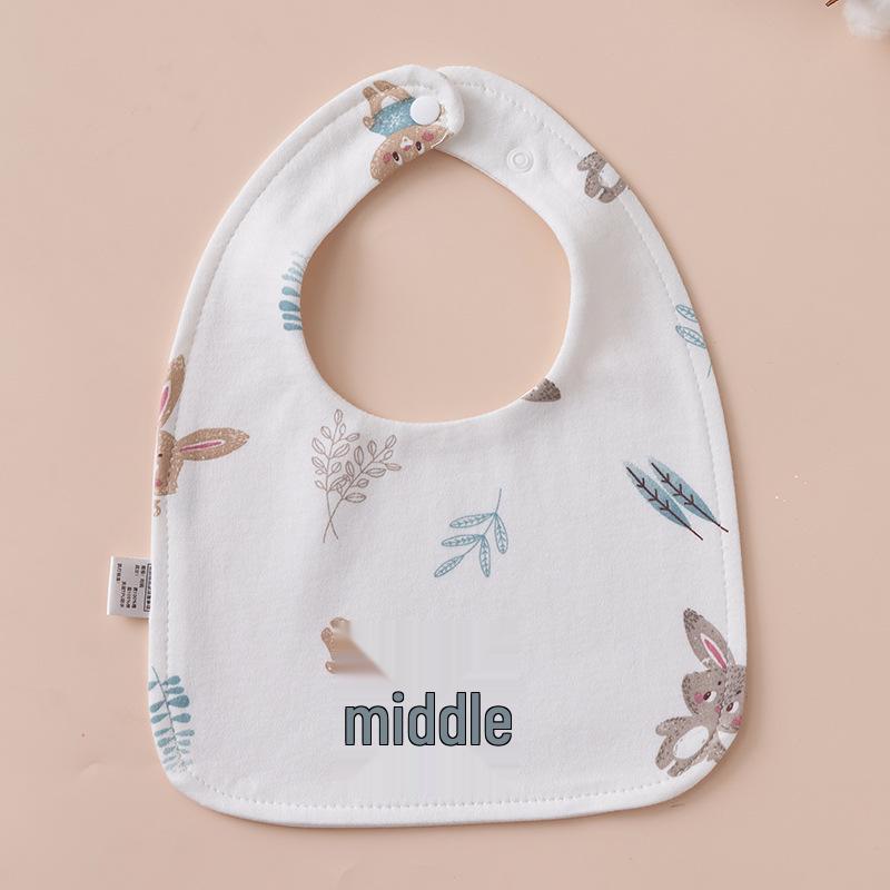 U-Shaped Pure Cotton Bib - Super Soft, Waterproof, Adjustable for Newborns, Ideal for Autumn/Winter