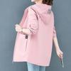 Women With Big pockets Windbreaker Middle-Aged Mother's Hooded Long Jacket Women's Spring Autumn Loose Outwear