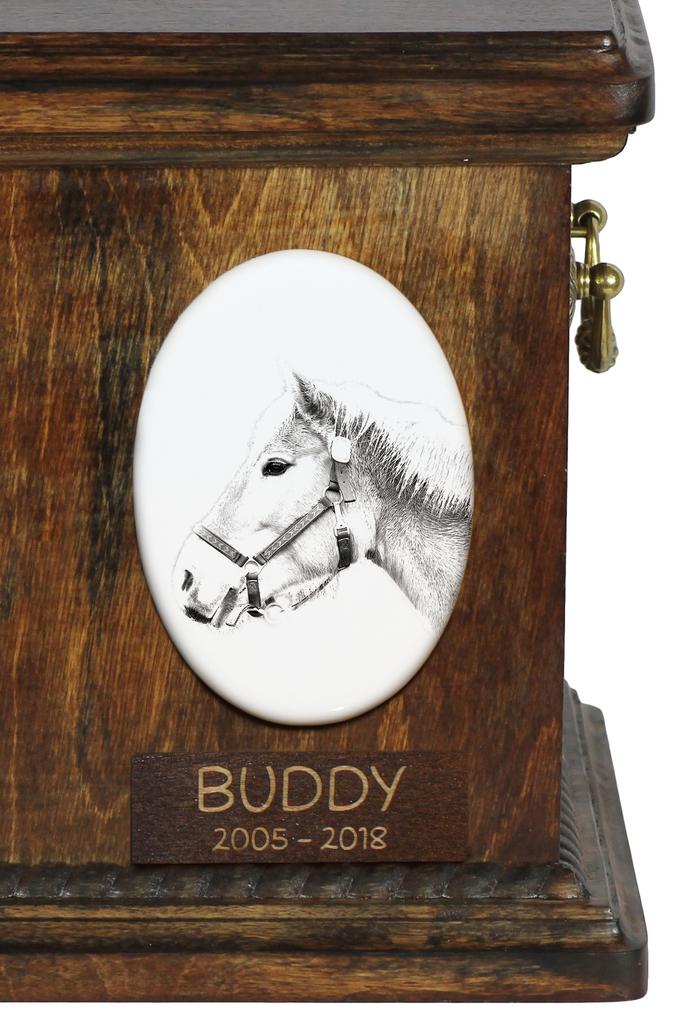 Haflinger – Commemorative plaque with a photo of a horse, tombstone plaque with a print | Art-Dog