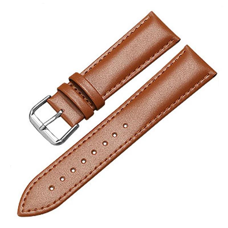 Replacement Leather Watch Band Universal Strap for Samsung Huawei Black Brown 18mm 19mm 20mm 21mm 22mm 24mm