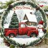 Generic Brand Christmas Tin Sign Wall Art Waterproof Rustproof Festive Metal Decoration Indoor Outdoor Holiday Home Decor