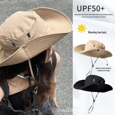 2024 New Unisex Sun Protection Hat: Western Cowboy, Mountaineering, Fisherman, Windproof Travel Summer Hat