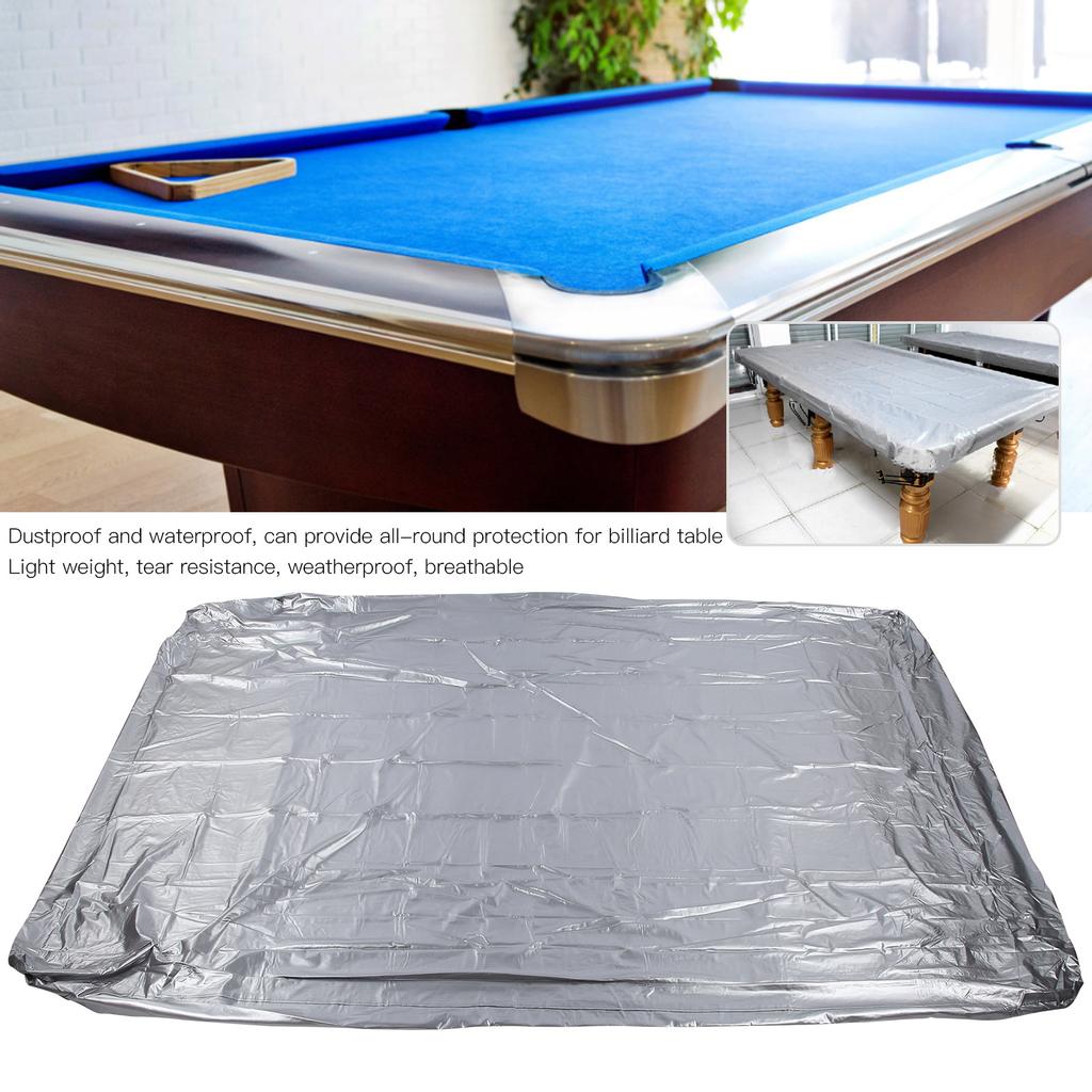 Outdoor Wasserdicht Staubdicht Billardtisch Abdeckung Schutz Leichtes Zubehör Silber
