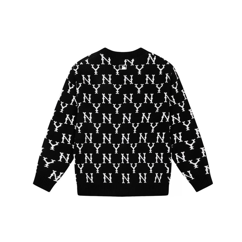 New MLB Old Flower Sweaters Unisex Black 31KTM1041-50L