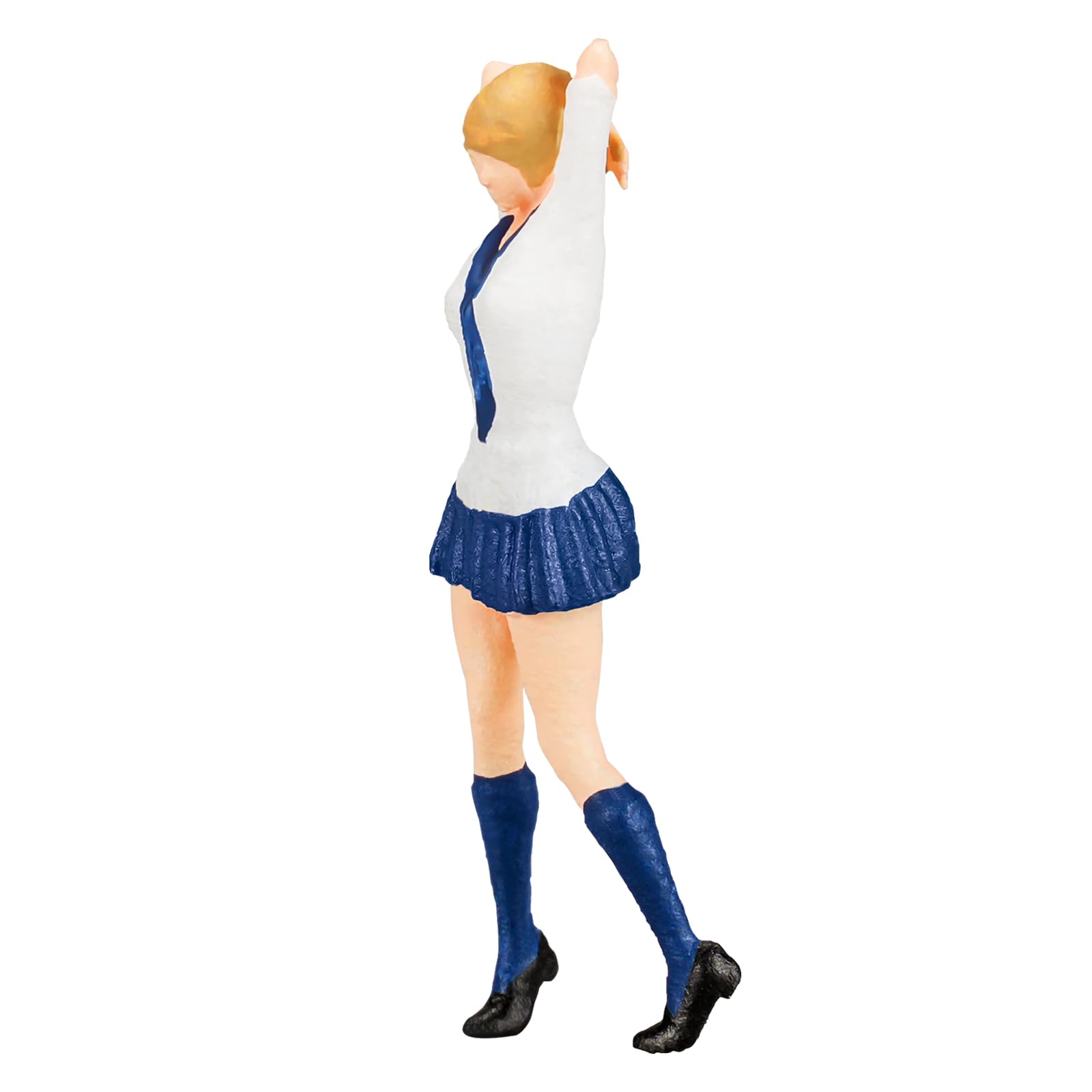 

Shoucangjia Miniature Figure 1:64 Model Figure Hand-painted Character Desktop Decoration Miniature Scene Train Architectural Ornament (JK Girls -