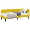 Corner Bed Frame Yellow 80 X 200 Cm Velvet