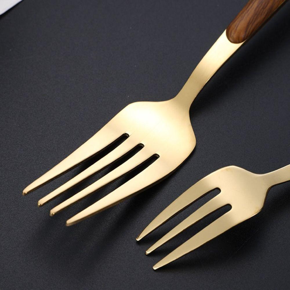 4/5pcs Stainless Steel Portugal Cutlery Set Gold/Silver Dessert Tableware Steak