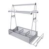 BBQ Condiment Holder Picnic Utensil Grill Caddy with Paper Towel Roll Holder for Outdoor Party