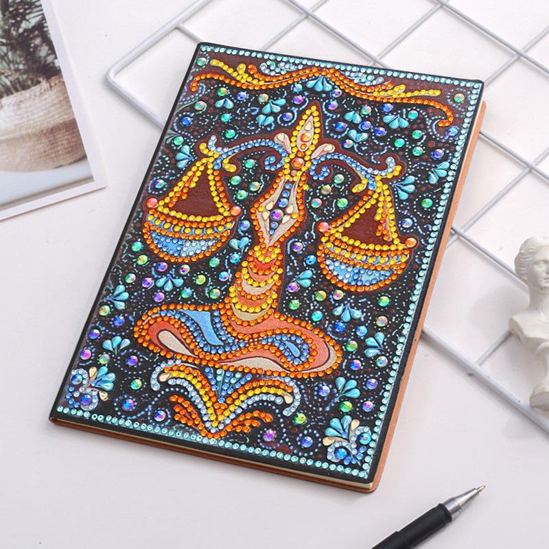 Neues Notizbuch Diamantmalerei Kinder DIY Kreativ Speziell geformter Heller Diamant 50 Seiten Notizbuch Aufkleber Diamant A5 Buch