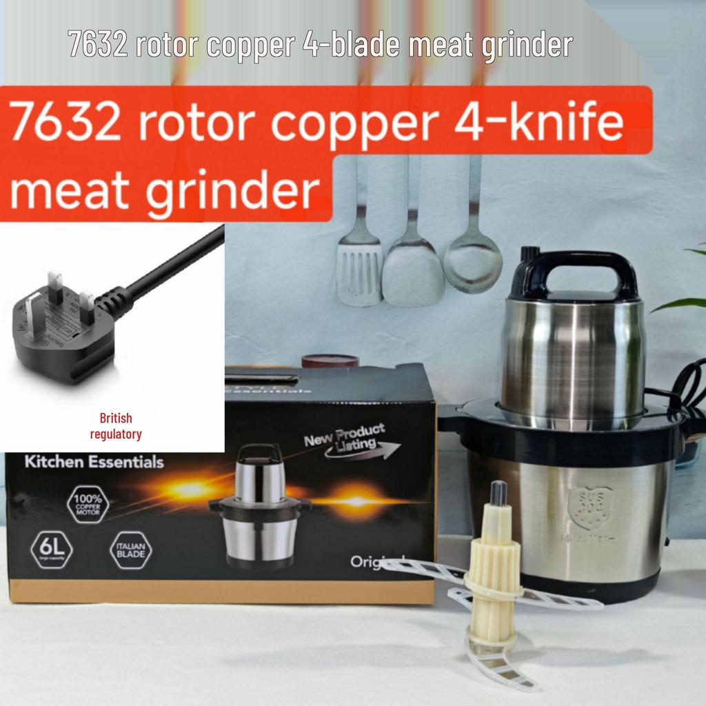 Fufumachine 110V 6L Meat Grinder & Multi-Function Electric Mixer for Chopping and Cooking