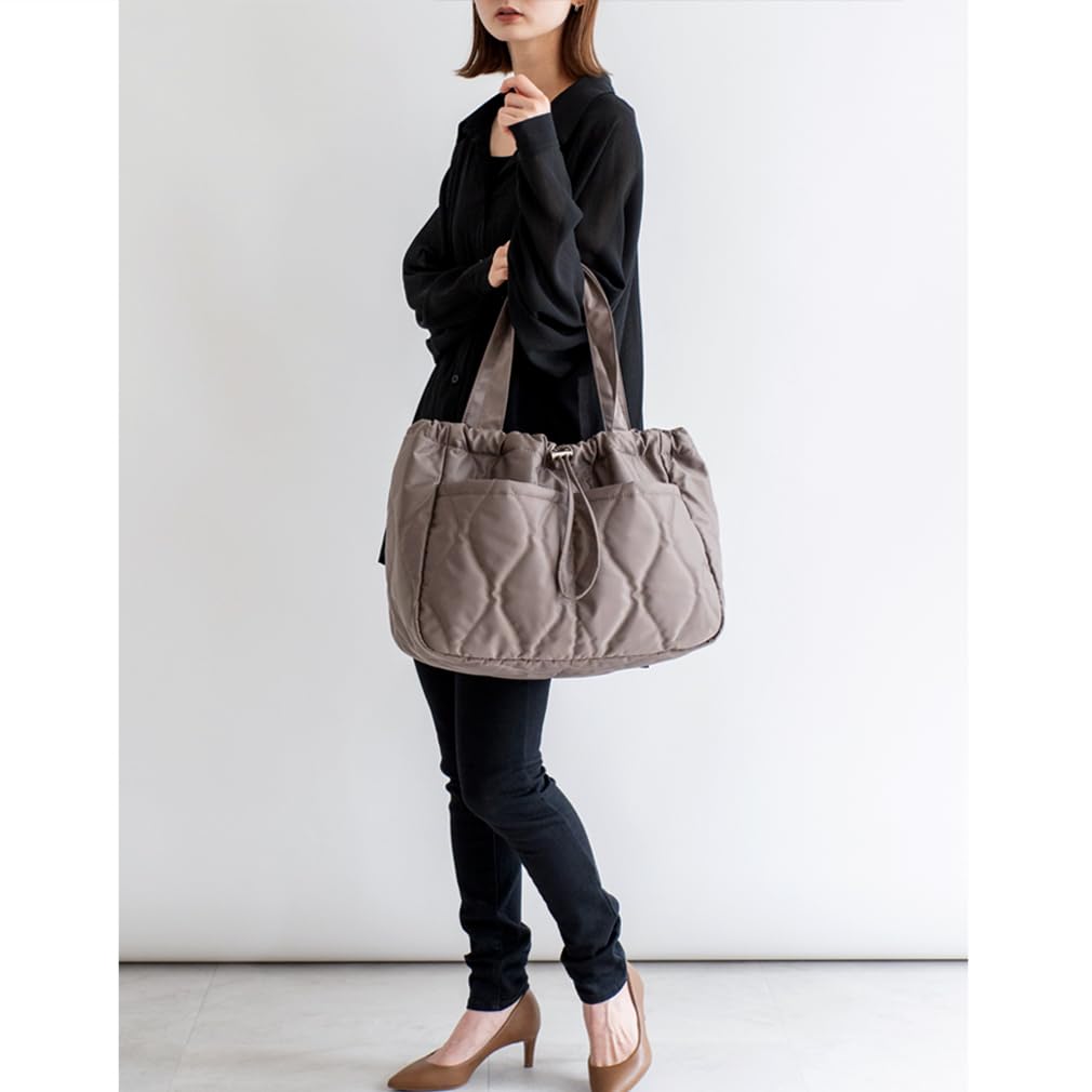 VITAFELICE Front Pocket Tote Bag Women's Two-Pack Inb-90046z (Quilted Mocha)