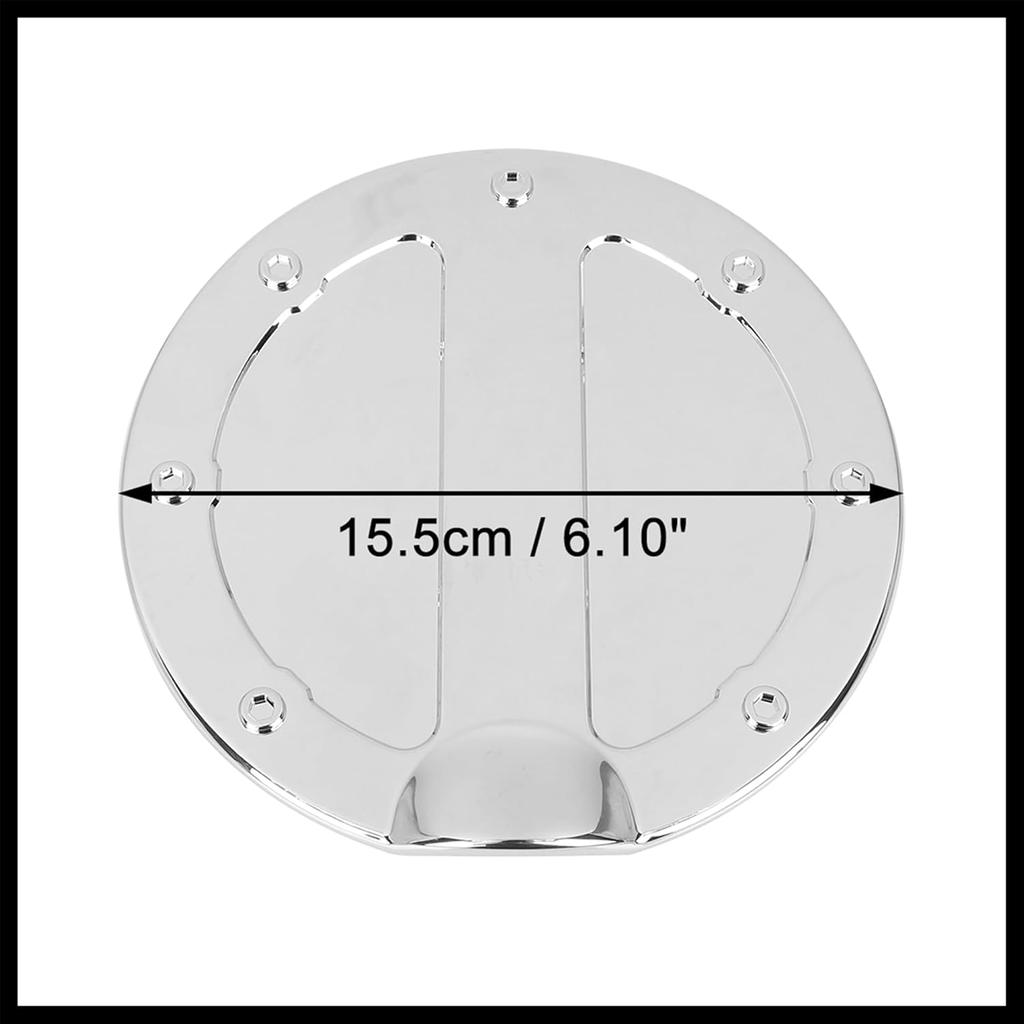 Silver Tone Car Gas Tank Cap Fuel Filler Door Cover for Ford F150 2009-2014 Durable Material