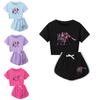 Set Pigiama a Maniche Corte con Pantaloncini Stampa Demon Hunters Kpop per Bambino in Misto Poliestere Cotone per Pigiami di Famiglia