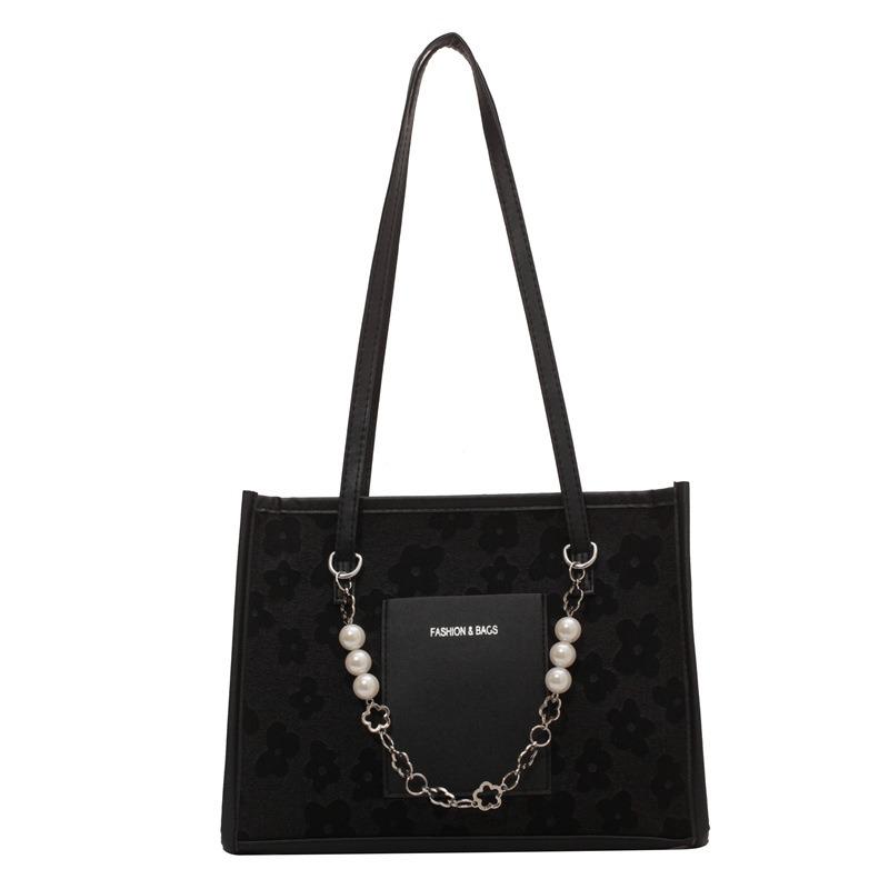 Personalized Fashion Bag Women's New Summer Large-capacity Pearl Chain Shoulder Bag Niche Design Armpit Bag