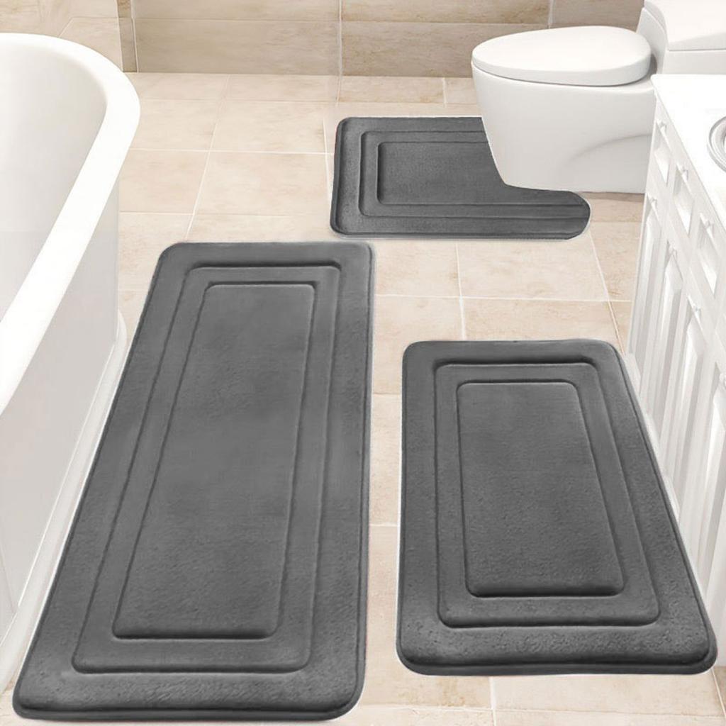3 Pieces/ Ultra-absorbent Bath Mat, Anti-slip Bathroom Rug, Ultra-soft and Comfortable Premium Bath Towel, Bathroom Decoration, Home Decor Rug