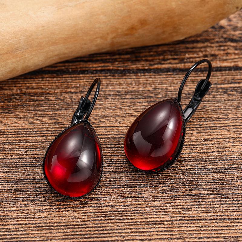 Vintage Gothic Vampire Witch Black Rose Earrings for Women  New Creative Holiday Party Personalized Jewelry Halloween Gifts