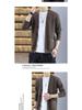 Men's 2025 Korean-Style Casual Knit Cardigan Jacket for Spring/Autumn