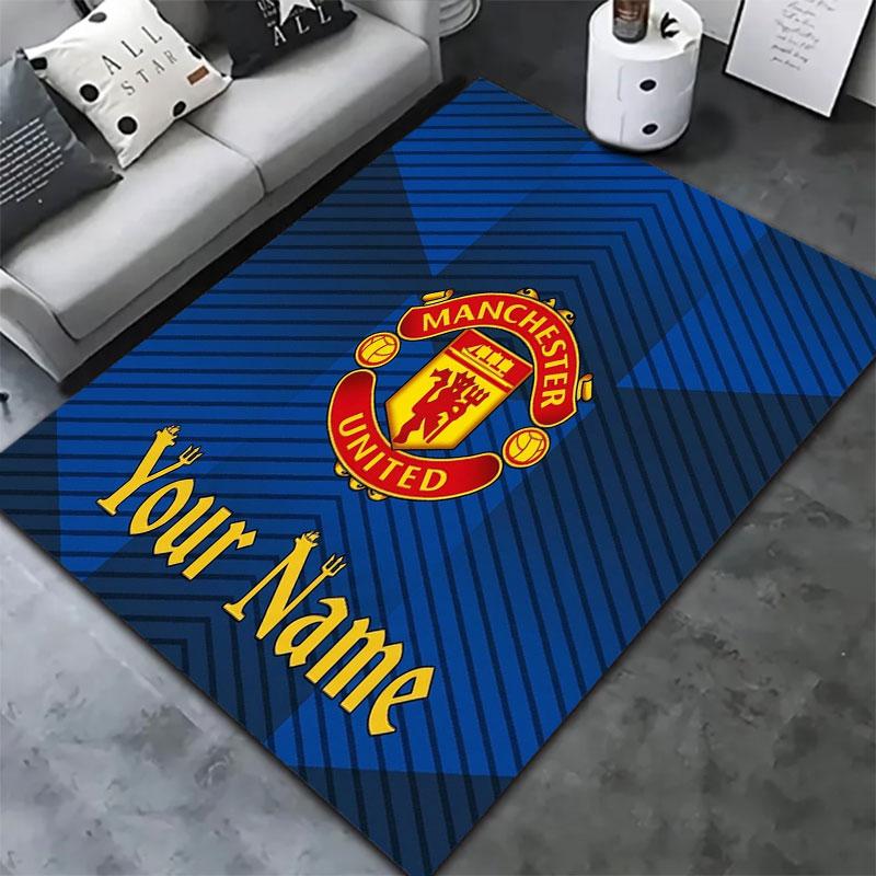Manchester United F Custom Name Carpet Rug for Living Room Bedroom Home Sofa Decoration,Kids play Non-slip Floor Mat