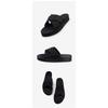 Indosol Black Slide Slipper   Platform Cross Slide