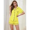 Women Casual Short Sleeve Shorts Two Piece Pajama Set Summer Sleepwear