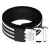 [Buzz Selection] Belt, Pin Belt, Casual, Striped, Stylish, Pop, Men's LBT698 (Black Stripe)