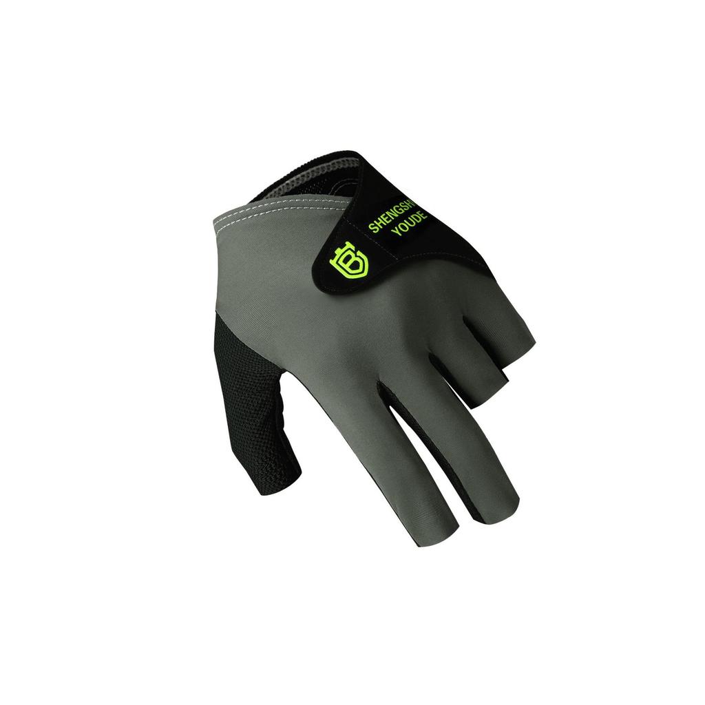 Billiard Fitness Half-Finger Gloves, Thin Breathable Anti-Slip Climbing Hiking Sunscreen Cycling Gloves