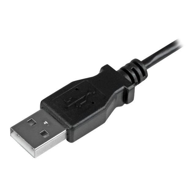 STARTECH 50cm Left Angled USB To Micro USB Cable - Black - Shielded