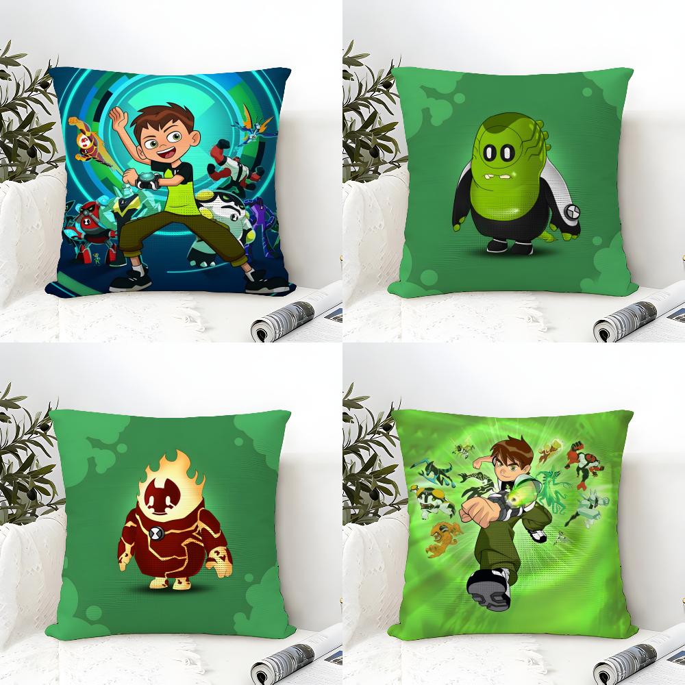Cartoon Cute BBen Cushion Cover Eco Linen Pillow Case DoubleSided Print Breathable Durable Zipper Home Decor Gift